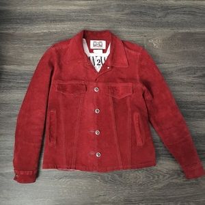 Vintage red suede jacket